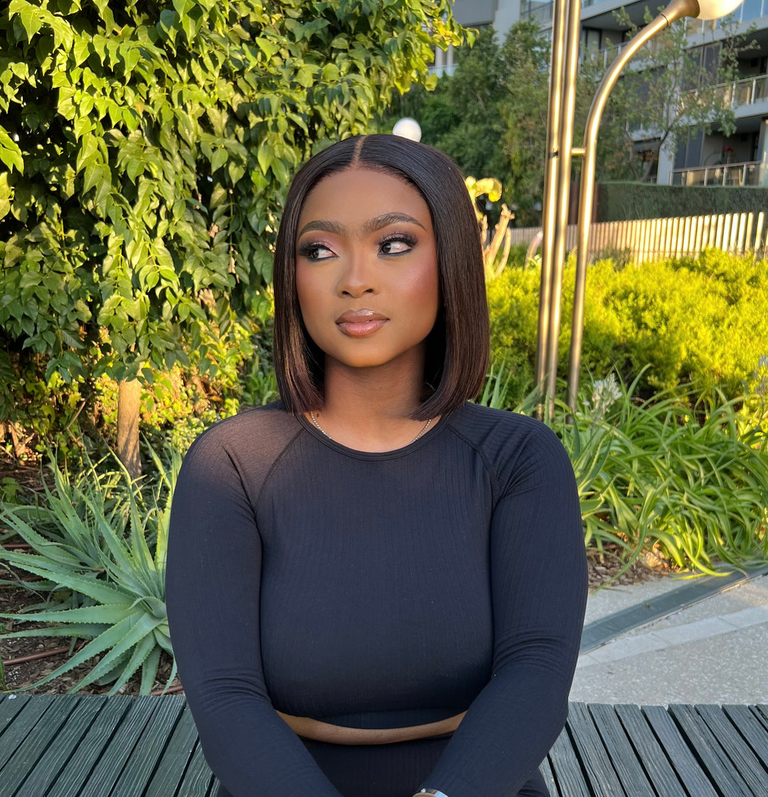 10” HD 6x6 Sleek Wear & Go Bob Wig