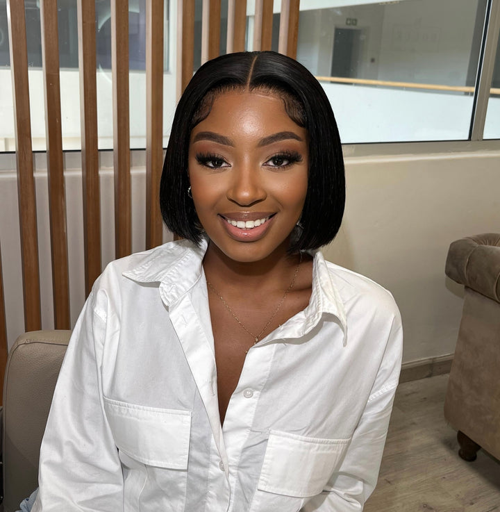 4x4 Single Drawn Closure Wig 8-14 inch Straight - Glueless & Ready to Wear