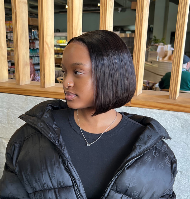 6" Pre-cut Glueless & Ready To Wear | 5x5 Sleek Bob Wig