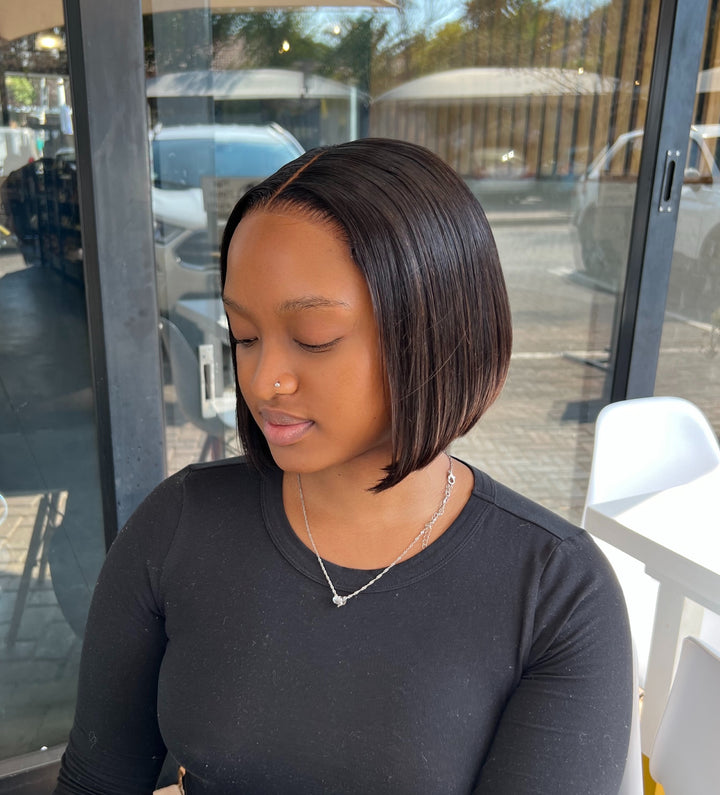 6" Pre-cut Glueless & Ready To Wear | 5x5 Sleek Bob Wig