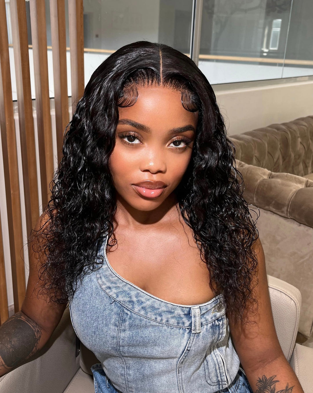 4x4 Single Drawn Closure Wig 16-24 inch Water Wave