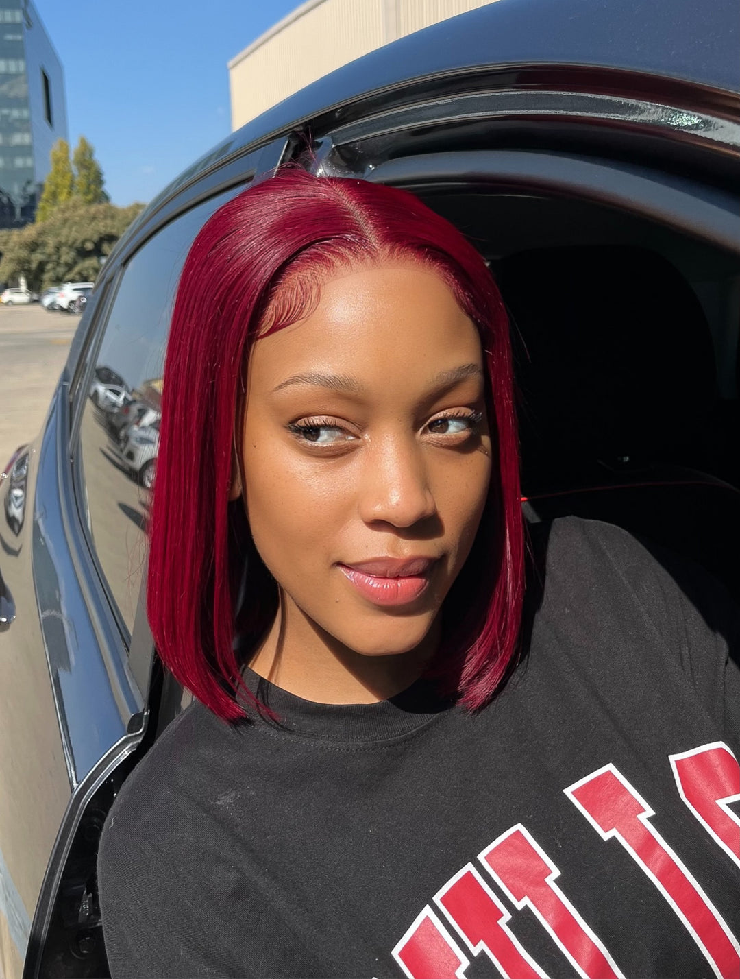 5x5 Glueless Burgundy Bob