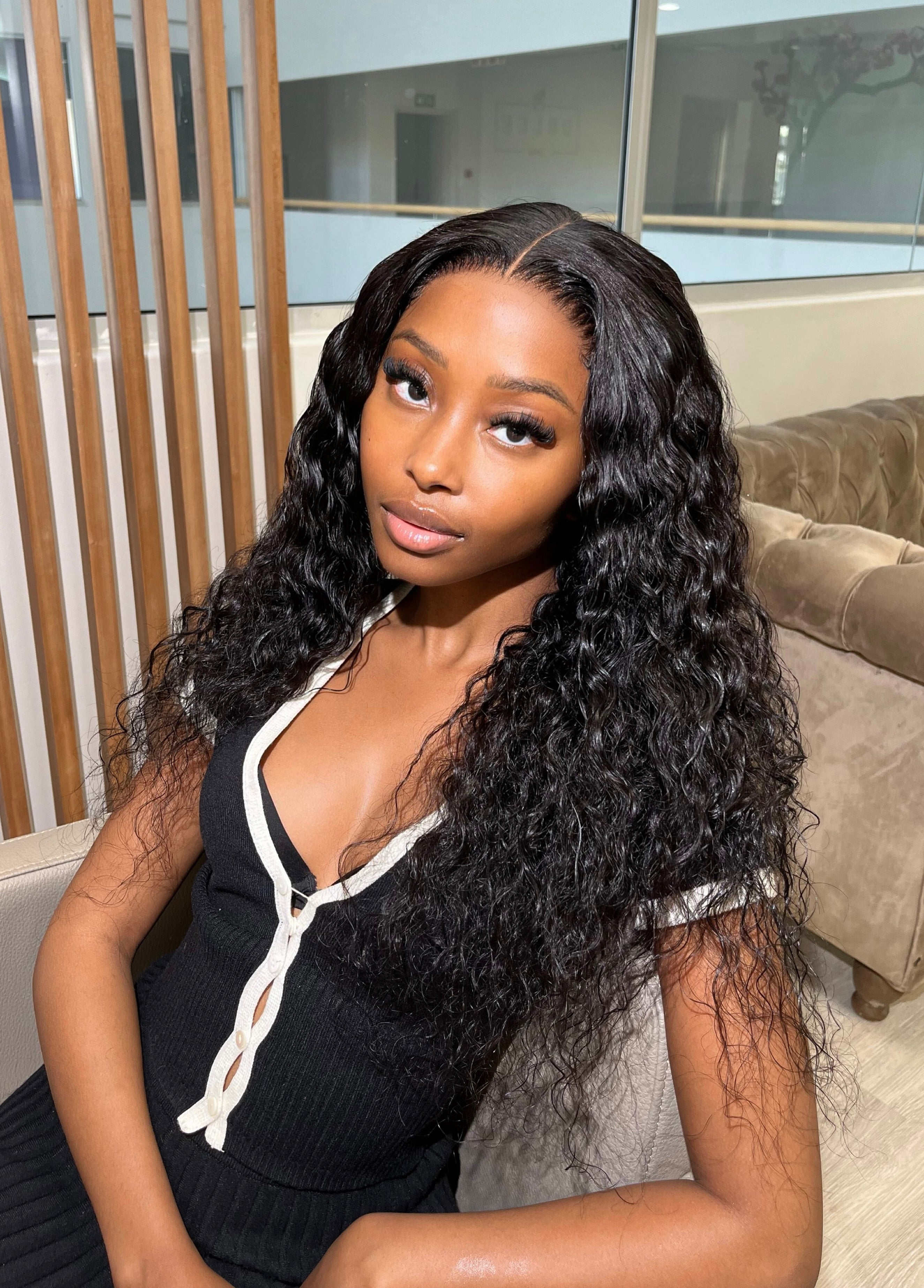 13x4 Single Drawn Frontal Wig 16-24 inch Water Wave – Dolce Looks