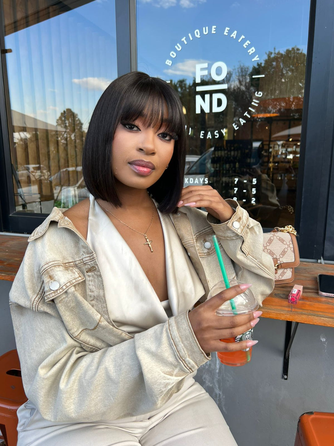 10" Vietnamese Wear & Go Wig with Bangs