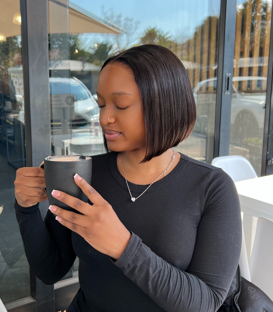 6" Pre-cut Glueless & Ready To Wear | 5x5 Sleek Bob Wig