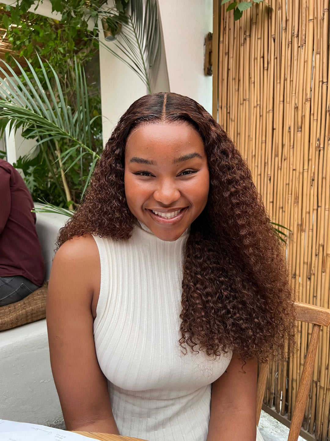 24” Cinnamon Brown Curly Wig