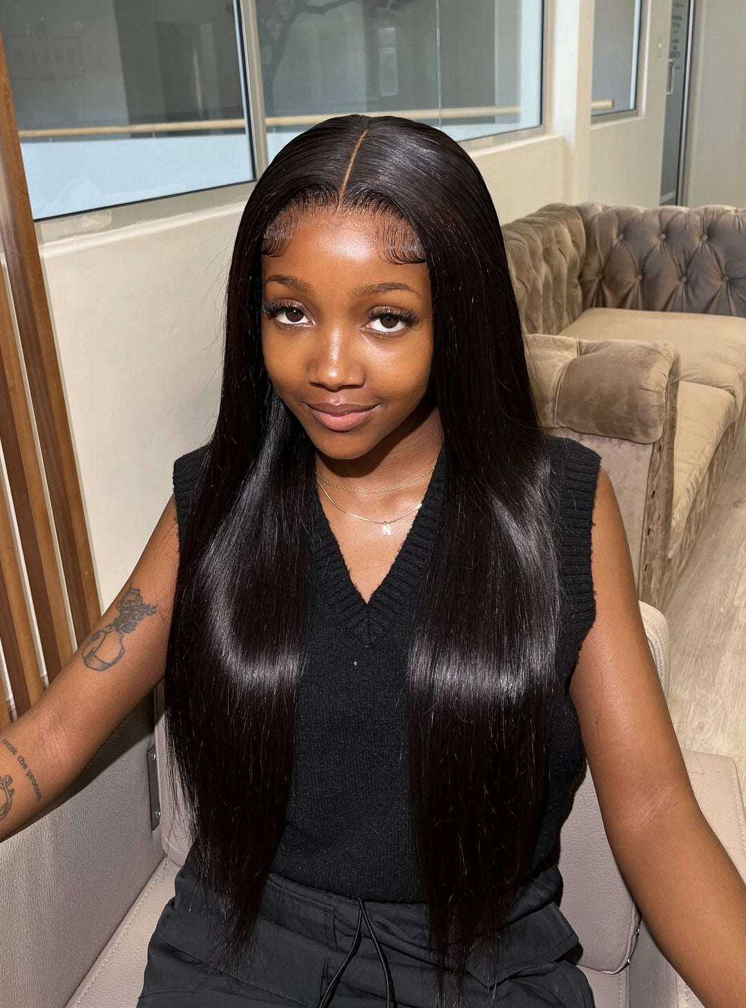 4x4 Single Drawn Closure Wig 16-24 inch Straight